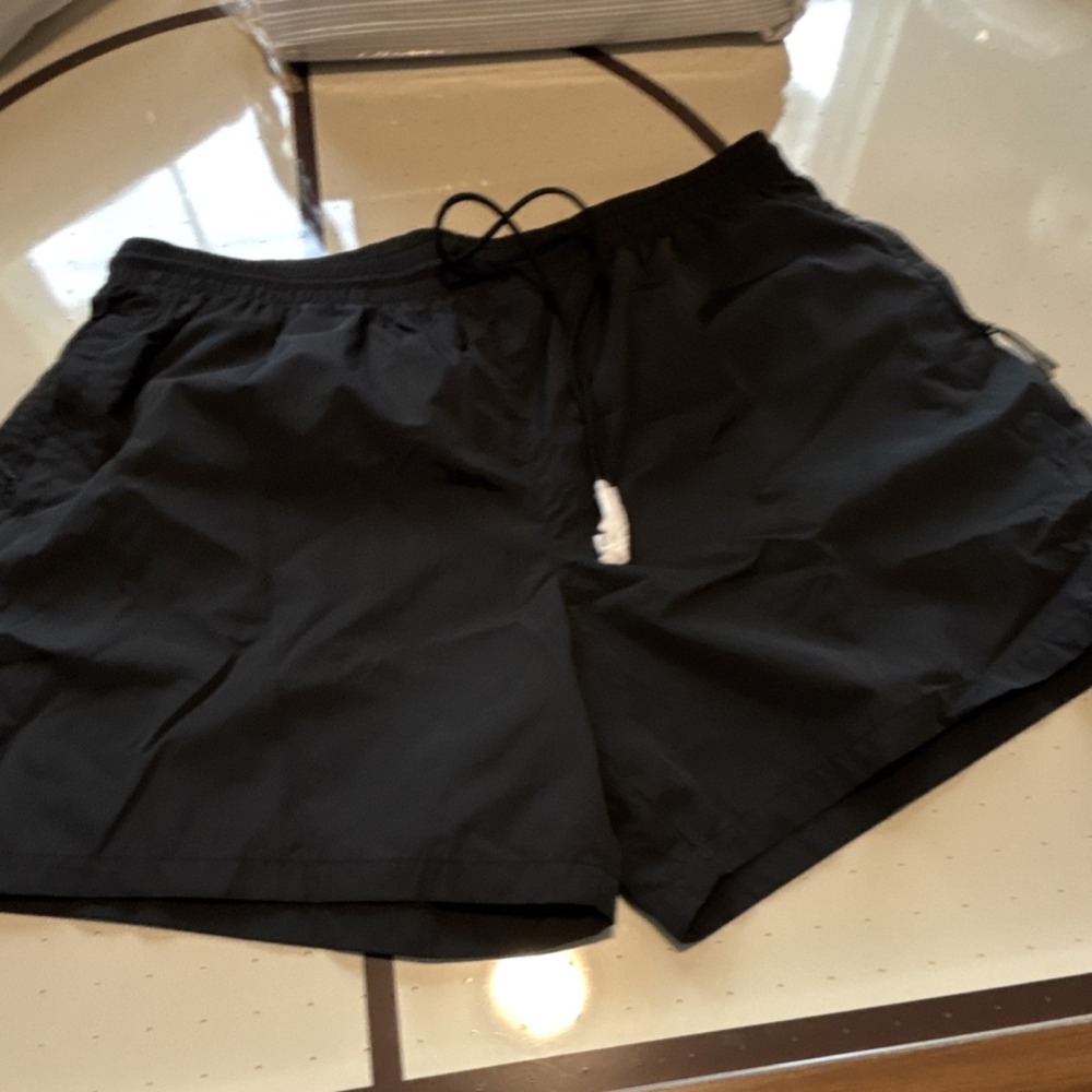 LCKR Men's Black Athletic Shorts 2X/2XT Big & Tall Standard Fit Drawstring